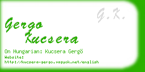 gergo kucsera business card